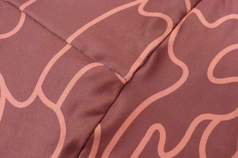 Wholesale Printed Fall Round Neck Long Sleeve Yoga Sports Crop Top Brown Two Piece Sets Women Clothing