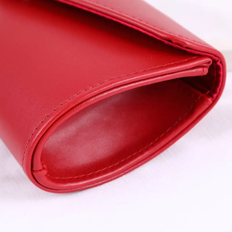 Wholesale PU Leather Clutch Latest Design Simple Fashion One-shoulder Chain Purse Envelope Ladies Purse Evening bag