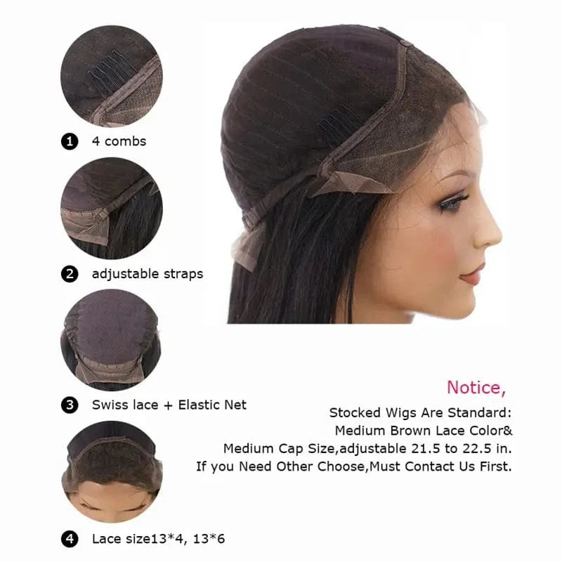 Wholesale Raw Cuticle Aligned Raw Indian Human Hair Wig 13x6 Blonde Frontal Lace Wig for Black Women