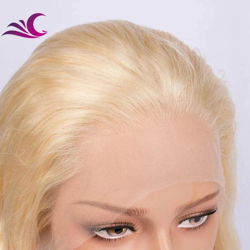Wholesale Raw Cuticle Aligned Raw Indian Human Hair Wig 13x6 Blonde Frontal Lace Wig for Black Women