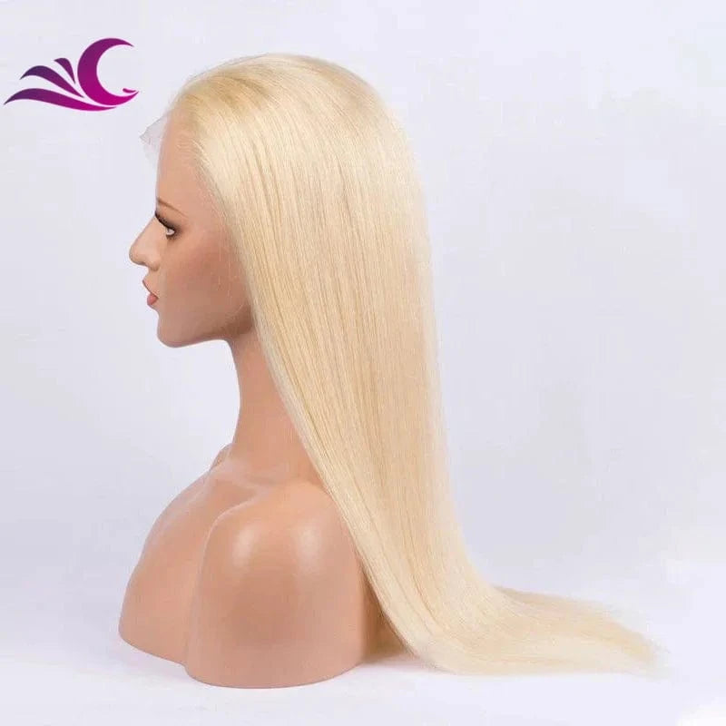 Wholesale Raw Cuticle Aligned Raw Indian Human Hair Wig 13x6 Blonde Frontal Lace Wig for Black Women
