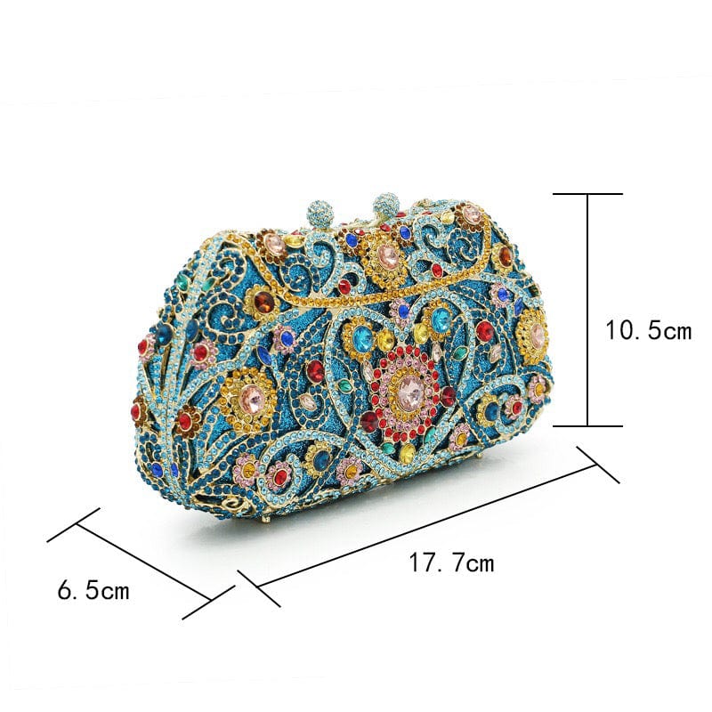 Wholesale Shinny Luxury Crystal Evening Clutch Bag For Women Rhinestone Handmade Purse Dinner Banquet Dress Handbags