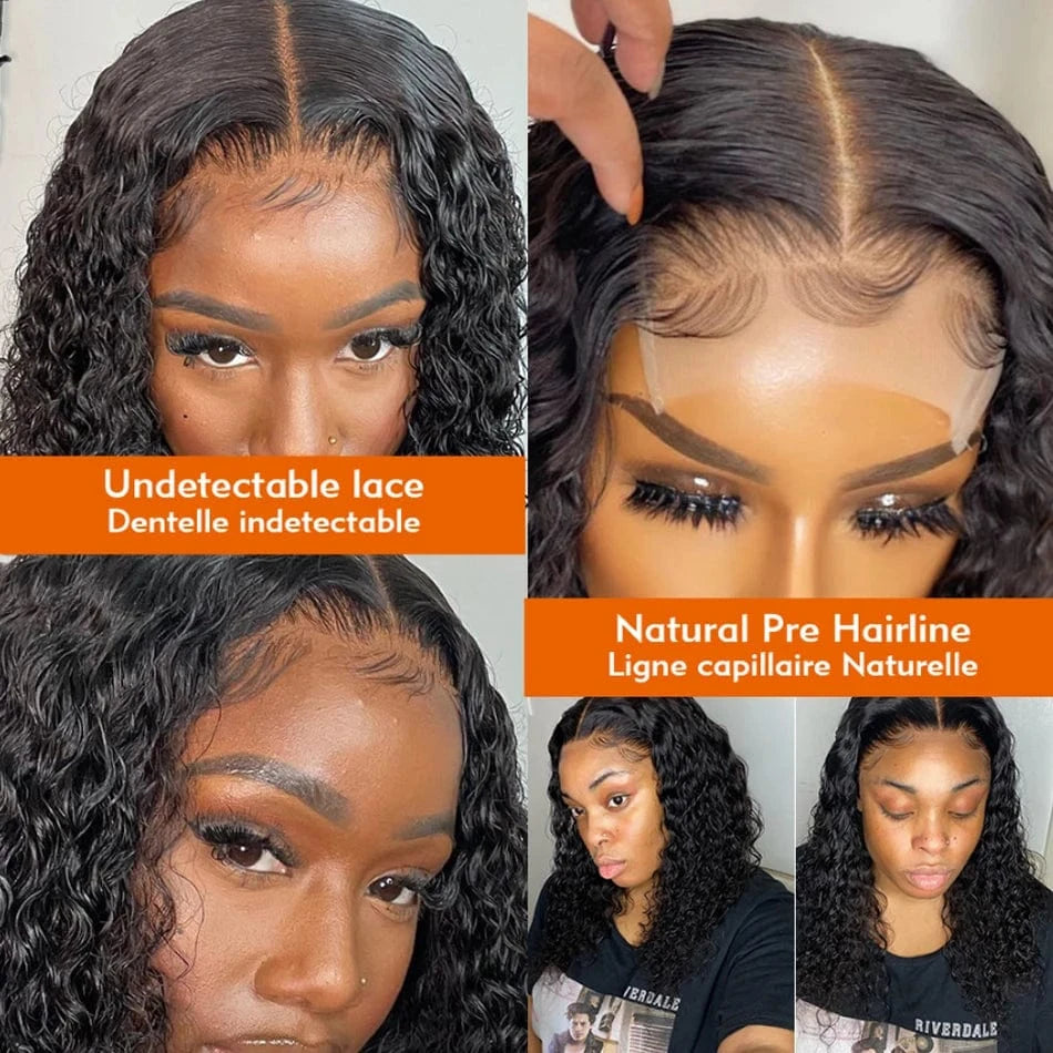 Wholesale Short Bob Wigs Human Hair Vendors Kinky Curly Lace Front Wigs Human Hair Full HD Lace Frontal Wigs For Black Women