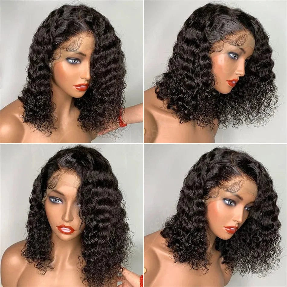 Wholesale Short Bob Wigs Human Hair Vendors Kinky Curly Lace Front Wigs Human Hair Full HD Lace Frontal Wigs For Black Women