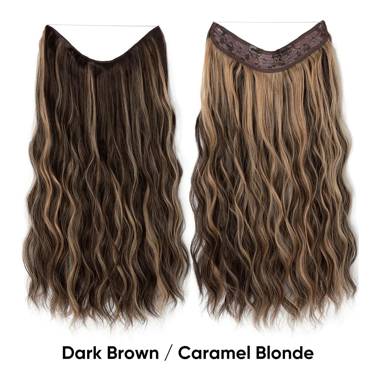 Wholesale Suppliers Synthetic Fiber Invisible Wire White Seamless Ombre Private Label Hair Extensions Pieces for White Woman