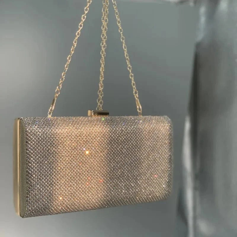 wholesale unique fashion ladies clutch evening bag luxury sequin silver diamond clutch purse