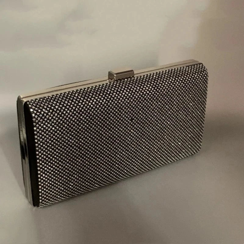 wholesale unique fashion ladies clutch evening bag luxury sequin silver diamond clutch purse