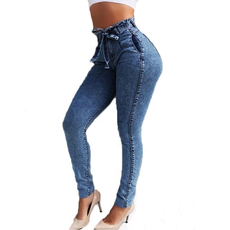 Wholesale Vintage Mom High Waist Plus Size Pantalones Ripped Distressed Boyfriend Jeans Denim Women