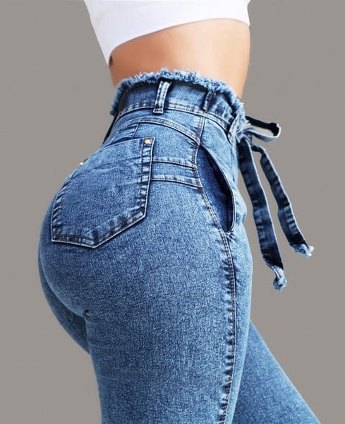Wholesale Vintage Mom High Waist Plus Size Pantalones Ripped Distressed Boyfriend Jeans Denim Women