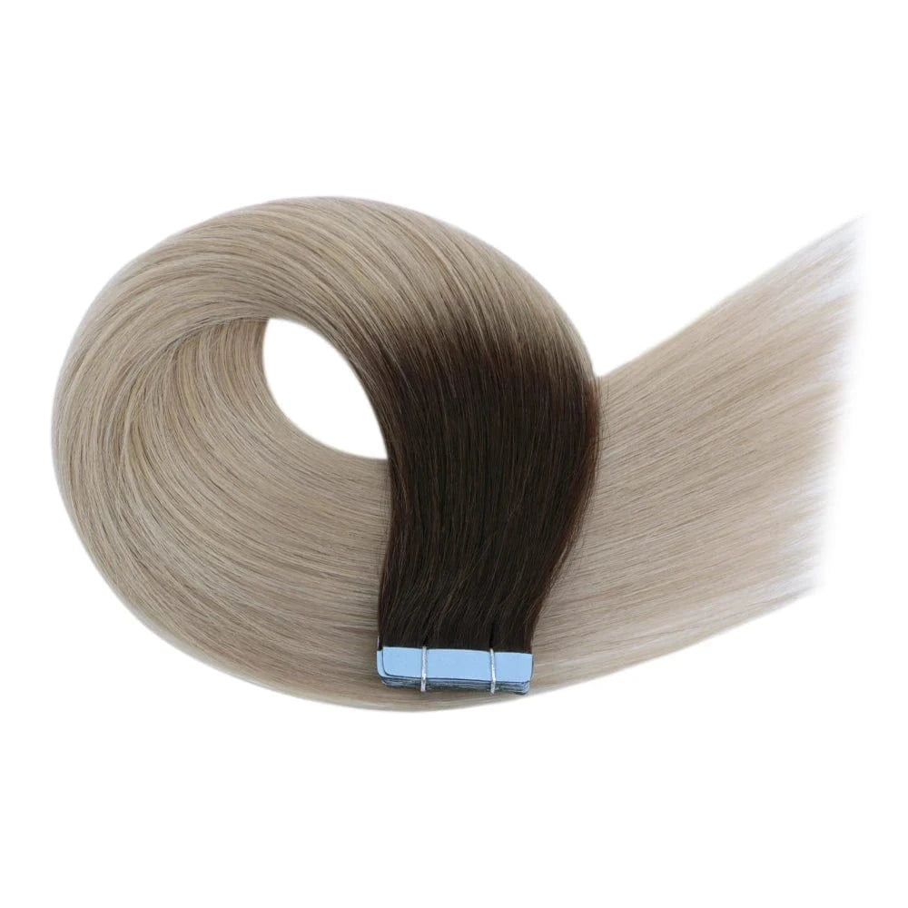 wholesale vrigin remy Russian human hair double drawn remy tape hair extensions