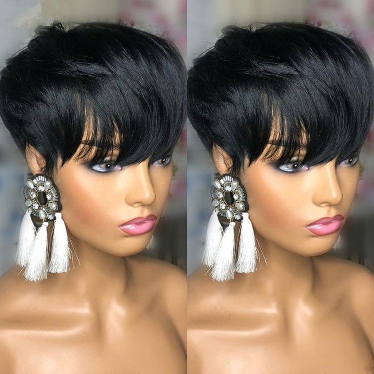 Wholesale Wig Supplier Ombre Burgundy Color Pixie Curly Cut Bob Virgin Cuticle Aligned Human Hair Transparent HD Lace Front Wigs