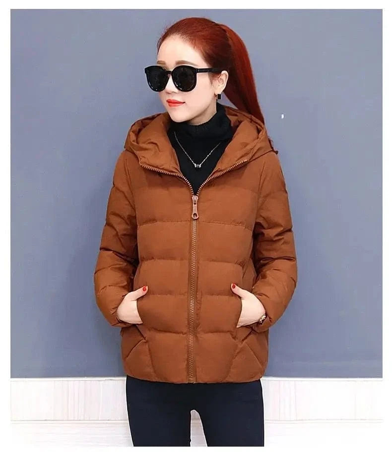 Wholesale Winter Large Size Women's Fashion Loose Short Korean Version Cotton-padded Coat Hooded Women Coat