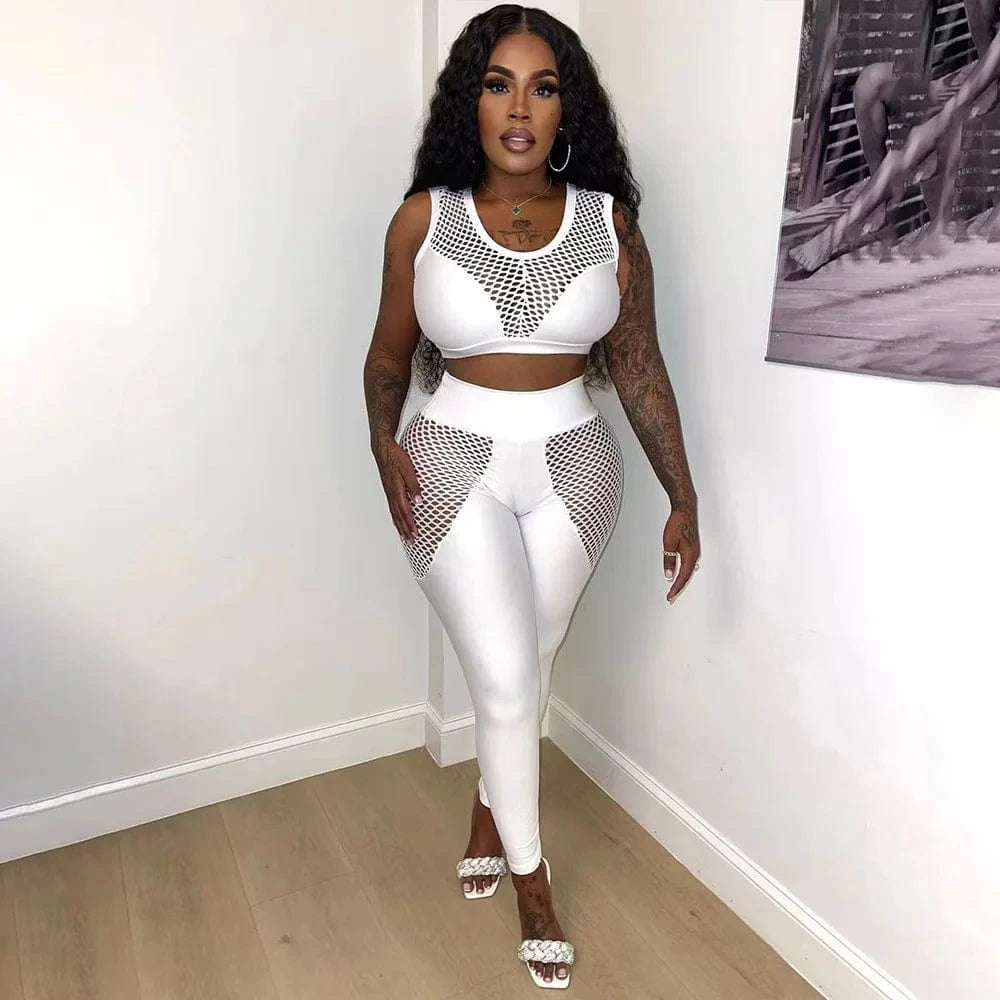 wholesale workout clothing 2 piece outfit women tank top and pants gym clothes sports set