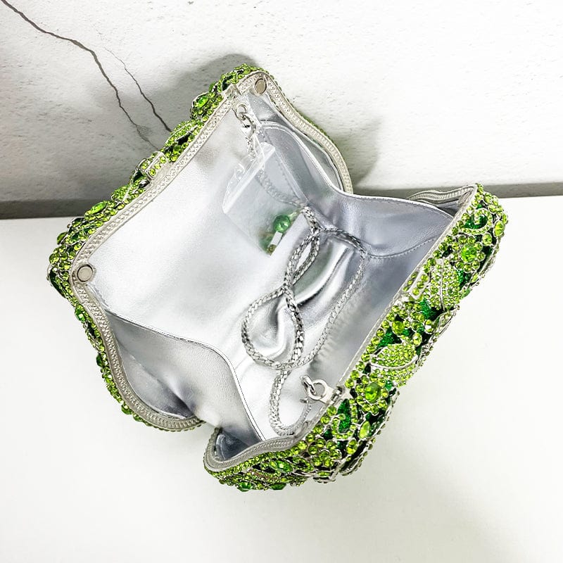 Wholesales Customized Dropping Shipping Diamond Flower Clutch Handbag Women Crystal Party Purse Rhinestone Evening Bag