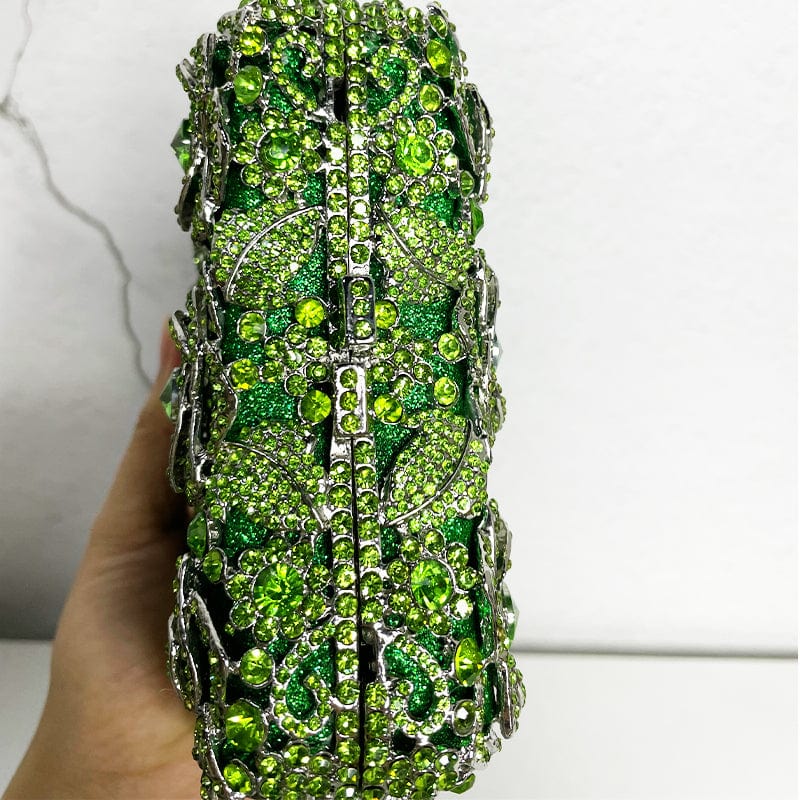 Wholesales Customized Dropping Shipping Diamond Flower Clutch Handbag Women Crystal Party Purse Rhinestone Evening Bag