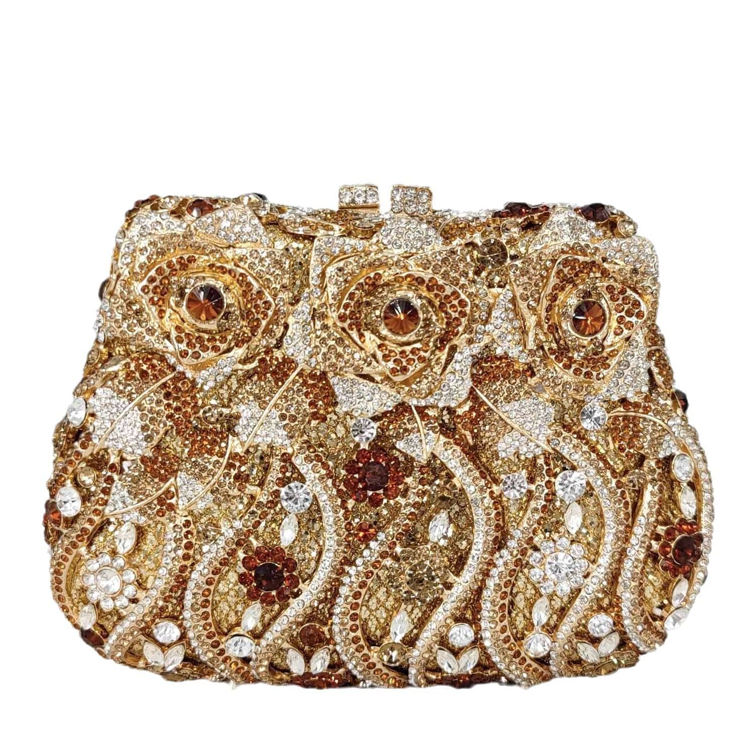 Wholesales Customized Dropping Shipping Diamond Flower Clutch Handbag Women Crystal Party Purse Rhinestone Evening Bag