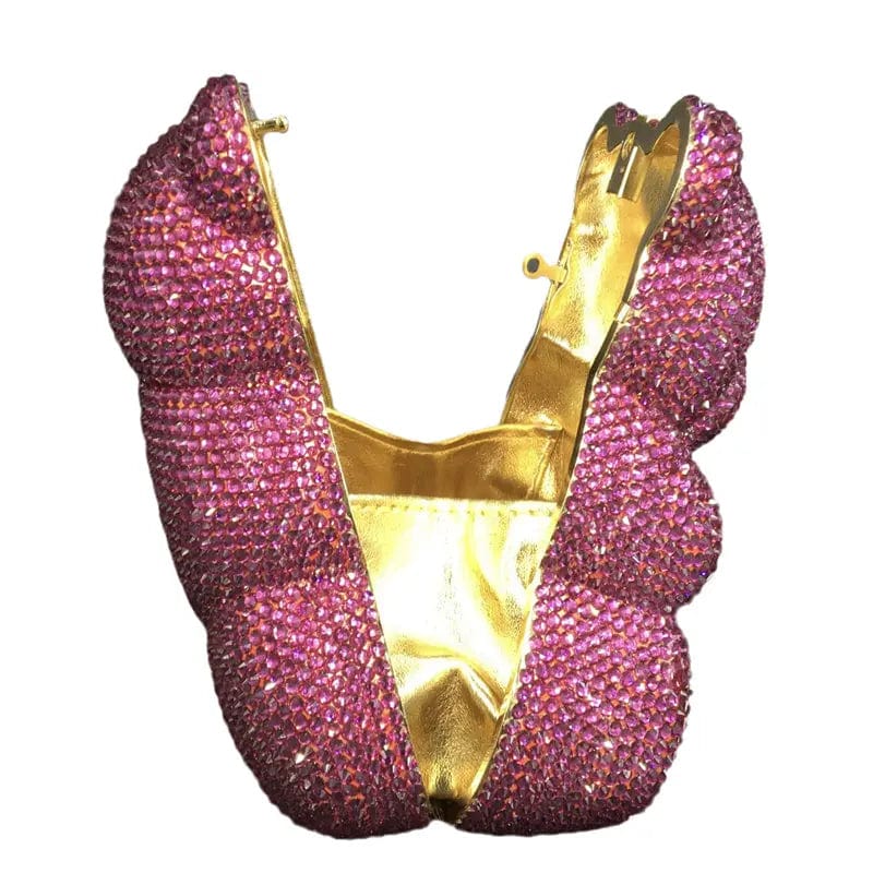 Wholesales Handmade Bling Crystal Rhinestone Clutch Evening Bag for Formal Party Diamond Small Gummy Bear Clutch Dinner Purse