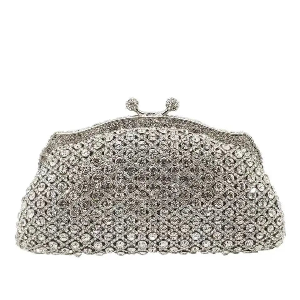 Wholesales Luxury Crystal Elegant Clutch Bag Dress Wedding Purse Women Rhinestone Party Evening Handbag For Woman
