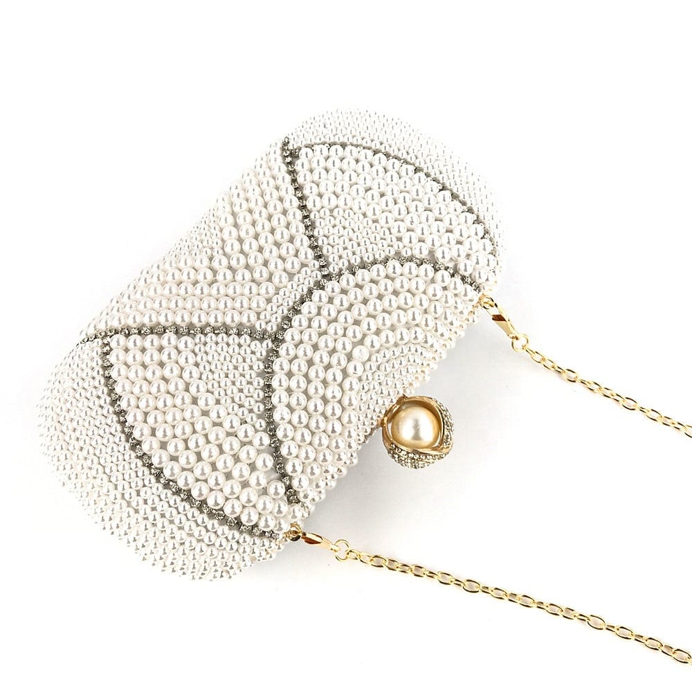 wholesales pretty evening clutch bag bridal clutch purse pearl beading evening bags for ladies