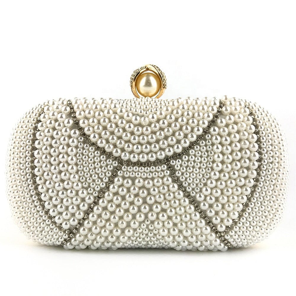 wholesales pretty evening clutch bag bridal clutch purse pearl beading evening bags for ladies