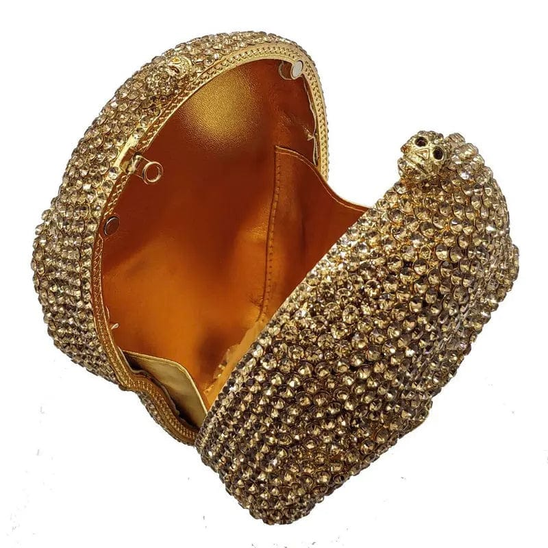 Wholesales Trendy Luxury Crystal Rhinestone Clutch  for Formal Party Diamond Skull Purse Wedding Evening Bag