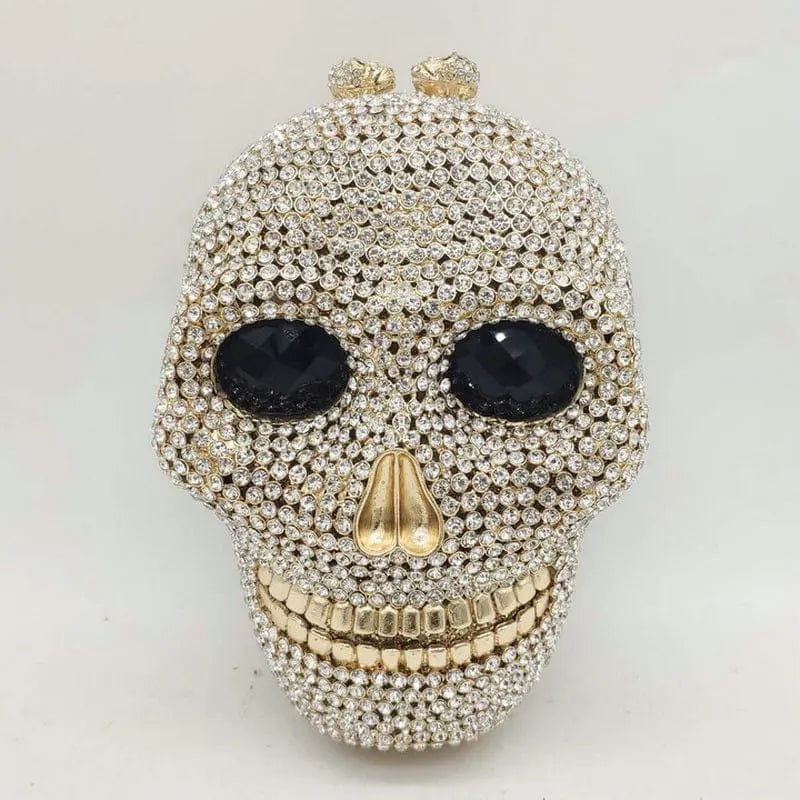 Wholesales Trendy Luxury Crystal Rhinestone Clutch  for Formal Party Diamond Skull Purse Wedding Evening Bag