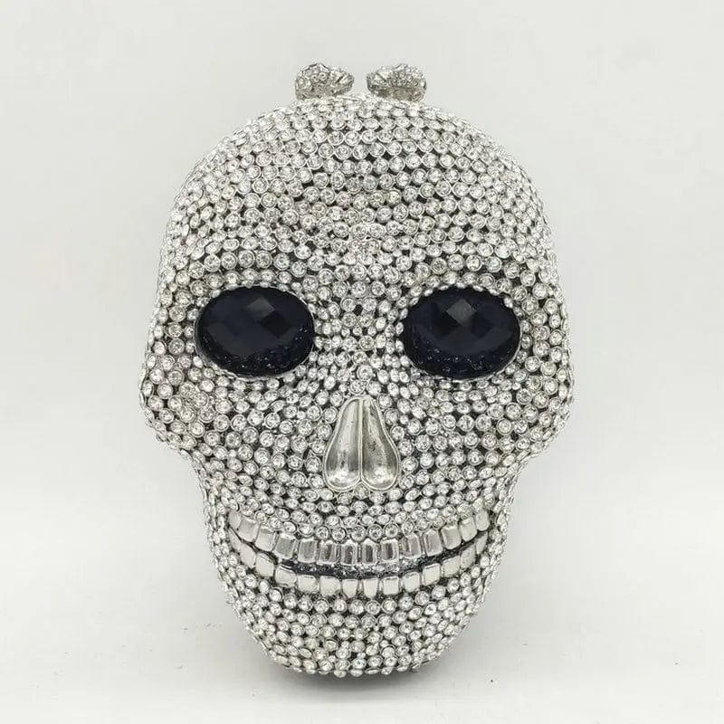 Wholesales Trendy Luxury Crystal Rhinestone Clutch  for Formal Party Diamond Skull Purse Wedding Evening Bag