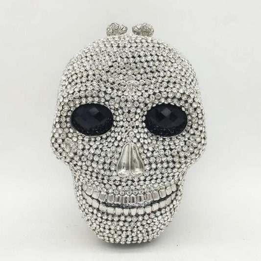 Wholesales Trendy Luxury Crystal Rhinestone Clutch  for Formal Party Diamond Skull Purse Wedding Evening Bag