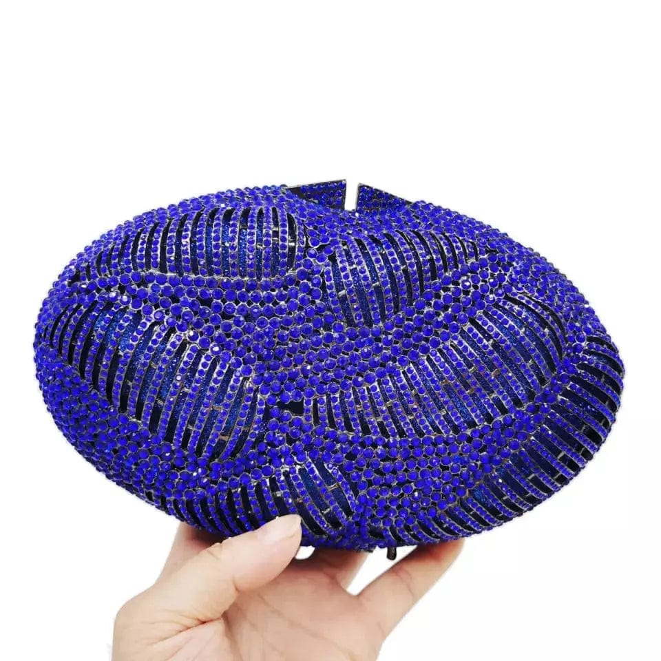 Wholesales Woman Blue Diamond Opal With Crystals Rhinestones Evening Clutch Bag Diamond Purse Handbag For Party Bag