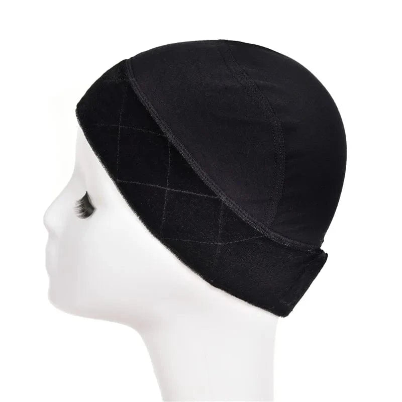 Whosale Velvet Grip Adjustable Headband Cap Wig With Elastic Band