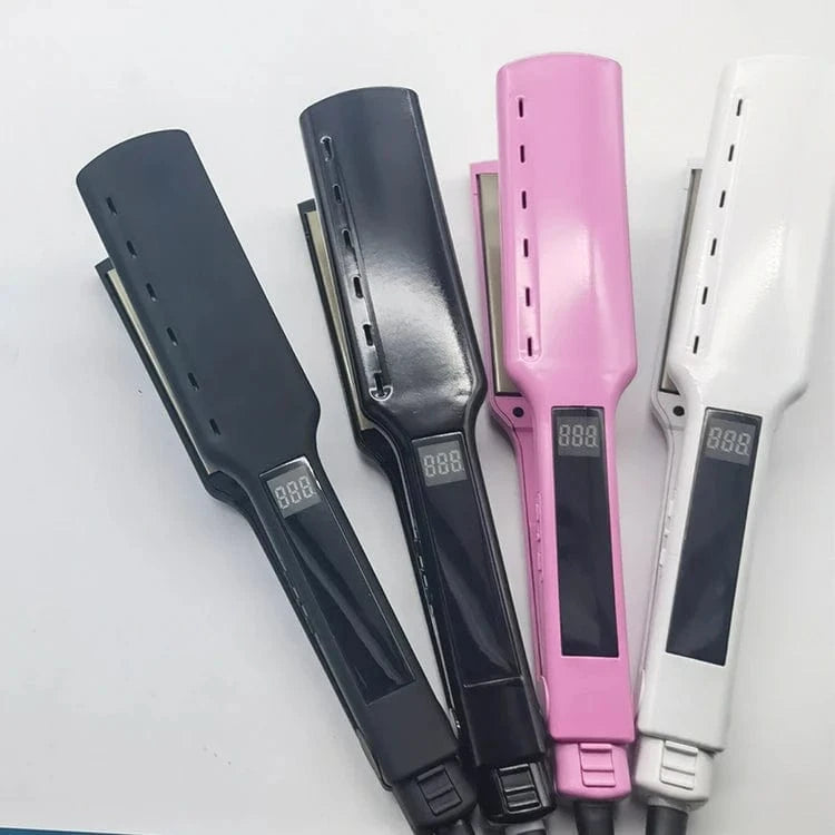 Wide Version 2 Barrel Hair Curling Iron, Hair Crimper Professional Beach Wave Curling Crimping Iron Deep Waver Hot Tool
