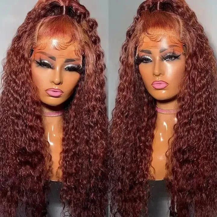 wigs for black women wholesale aligned virgin hair brown curly 13*4 lace front wig 180 density 100% human hair wig