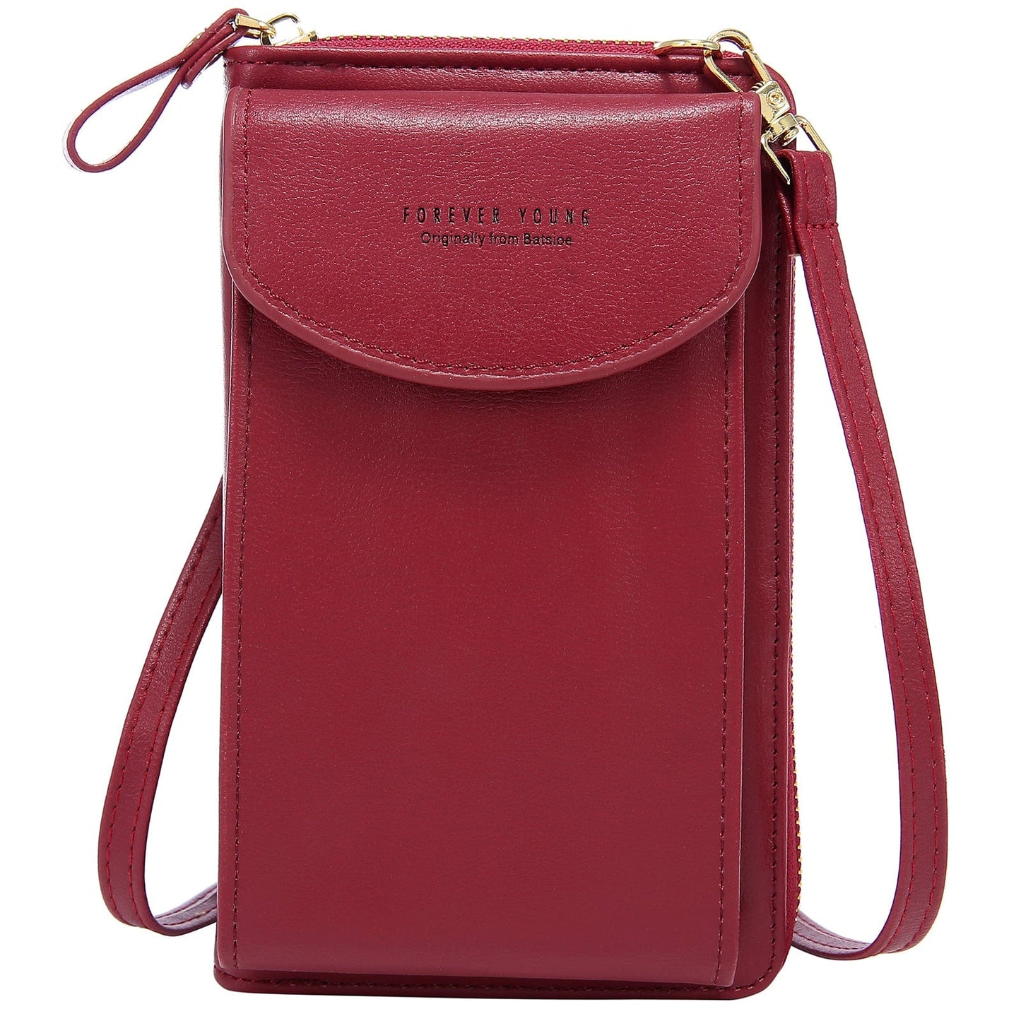 wine-VYUB1879JF10M LOVEVOOK amazon ladies hot sale small PU leather Phone Bag with Credit Card Slots purses women leather wallets