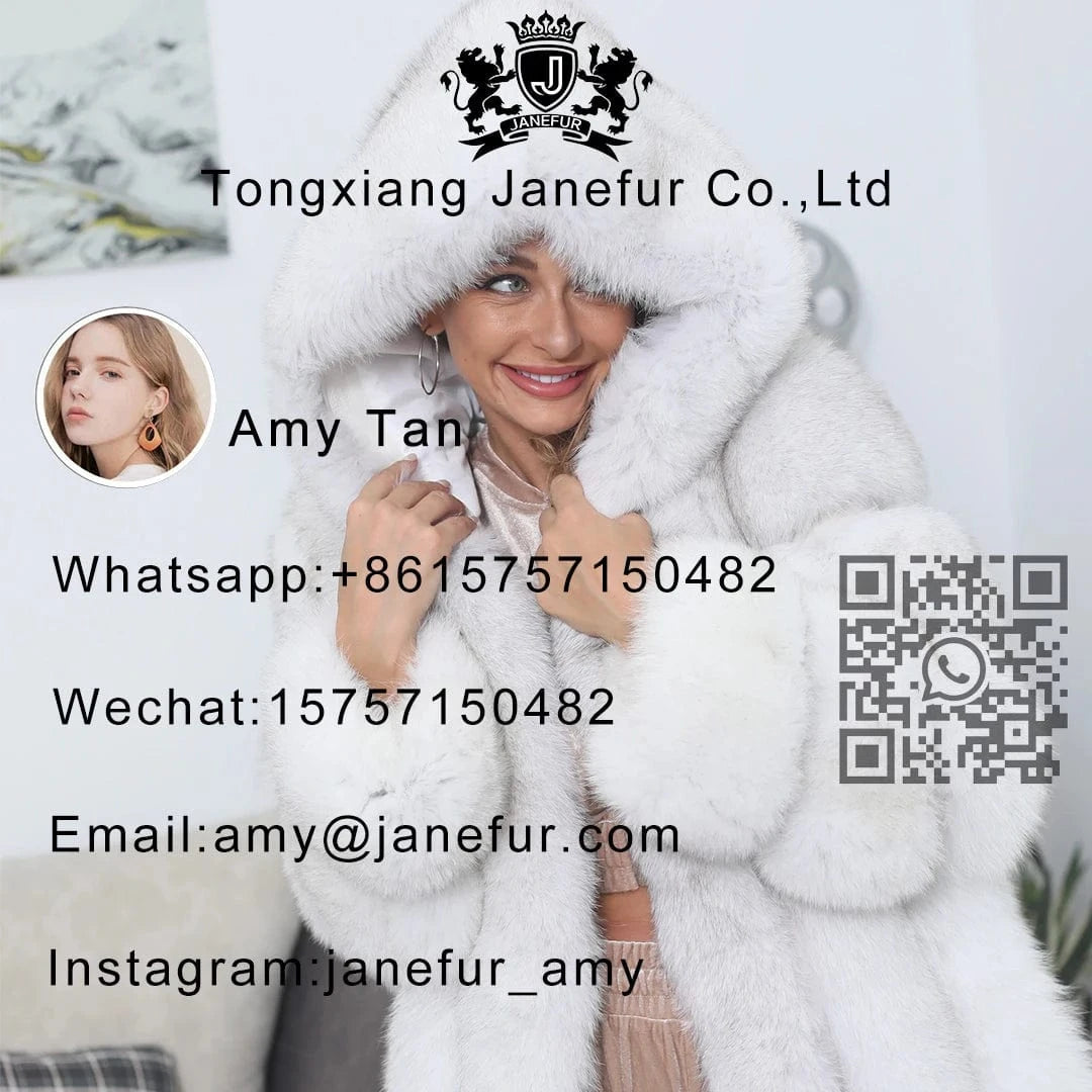 Winter Trend Real Fox Fur Collar Cashmere Wool Coat with Fur Cuffs