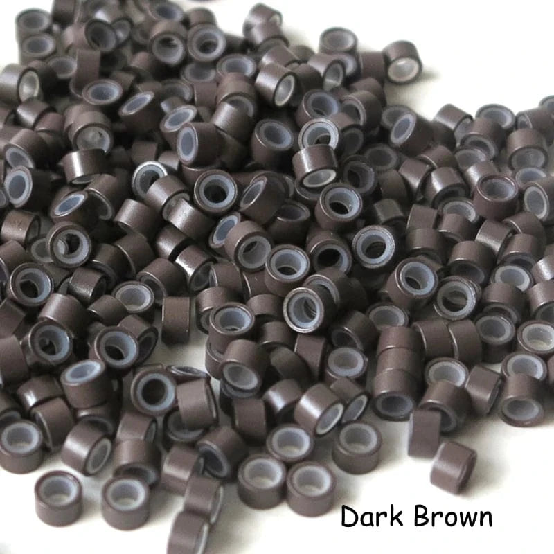 With Silicone Micro Rings Tubes Links Beads for I Tip Hair Extension Tools 1000pcs 5.0 X 3.0 X 3.0mm Aluminum Bottle