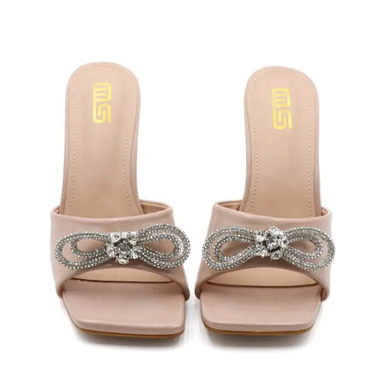 Woman High Heel Shoes Women Fashion Sandals Trend Casual Shoes Heeled Sandals Designer Slippers Square Head Outdoor Rubber P u