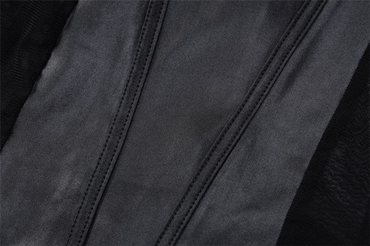 Women 2023 Spring Sexy Long Sleeve Mesh See Through Club Bodycon Black Jumpsuit Overalls