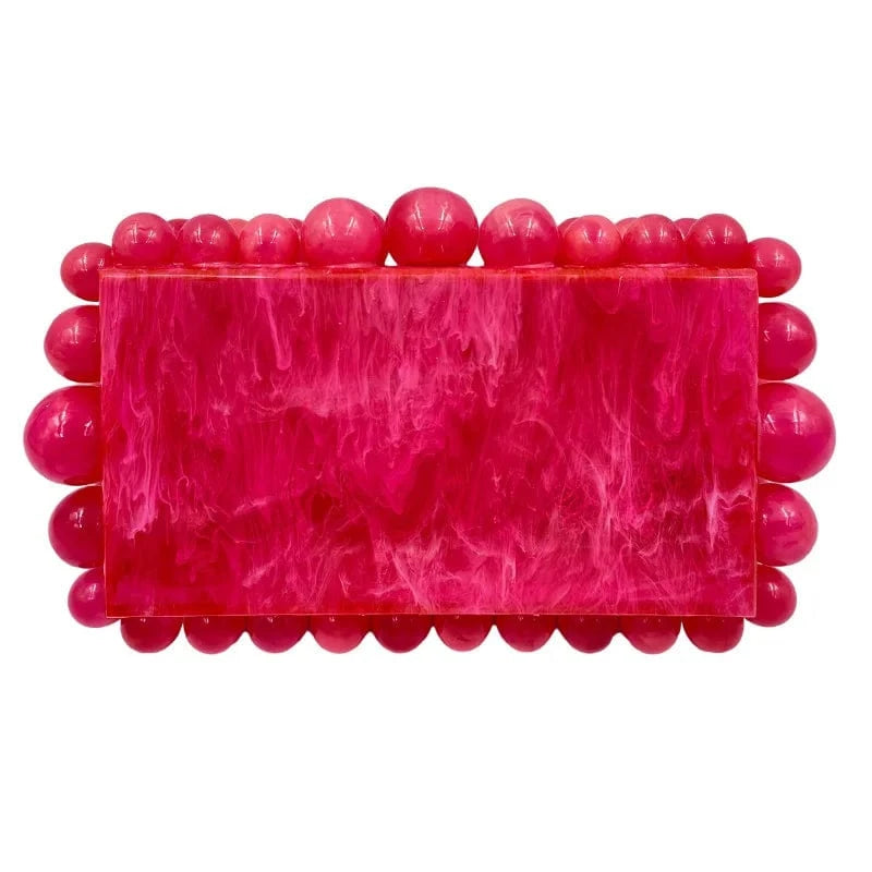 Women Acrylic Box Evening Clutch Bags For Wedding Party LuxuryGold Foil Beads Purses And Handbags Designer High Quality Gift Bag