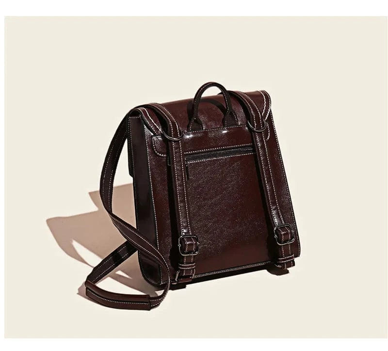 Women Backpack Purse Genuine Leather Anti-theft Casual Shoulder Bag Fashion Women Satchel Bags