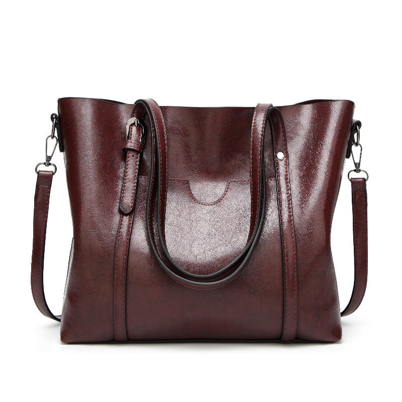 Women bag Oil wax Women's Leather Handbags Luxury Lady Hand Bags With Purse Pocket Women messenger bag Big Tote Sac Bols