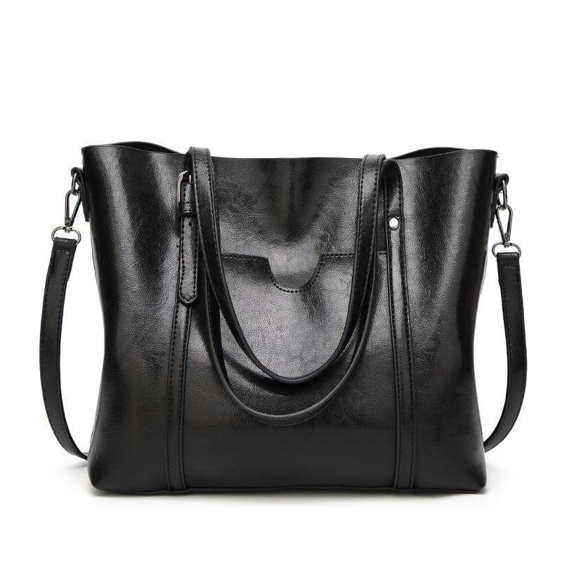 Women bag Oil wax Women's Leather Handbags Luxury Lady Hand Bags With Purse Pocket Women messenger bag Big Tote Sac Bols
