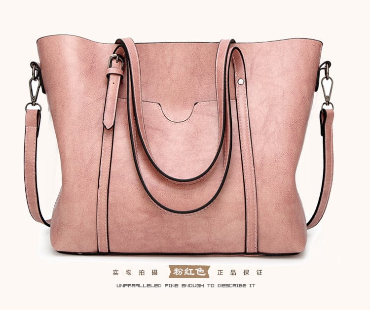 Women bag Oil wax Women's Leather Handbags Luxury Lady Hand Bags With Purse Pocket Women messenger bag Big Tote Sac Bols