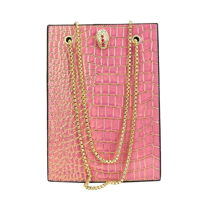 Women Bag Vintage Crocodile Pattern Crossbody Bags for Women PU Leather Trend Designer Shoulder Handbags Large Capacity Bucket