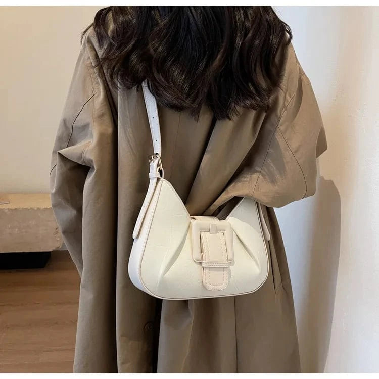 Women Bags Vintage Shoulder Bag Brand Designer Underarm Bags Lady's Clutch PU Leather Hobos Square Buckle Handbag Bolso Feminina