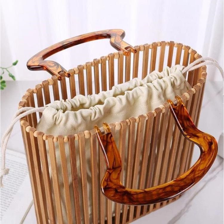 Women Bamboo Handbag by Handmade Straw Bag Tote Bamboo Purse Natural Basket Bag Womens Bamboo Handbag Handmade Large Tote Bag