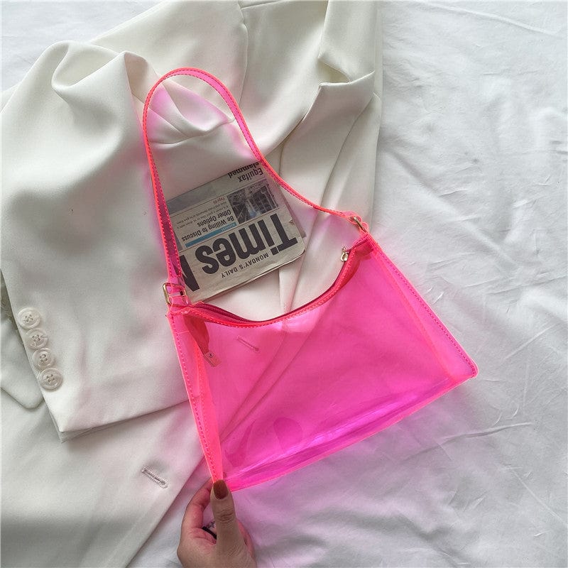 Women Beg Custom Plastic Tote Logo Clear Duffle Beach Kid Purse Crossbody Handbag Transparent Holographic Pvc Jelly Underam Bags