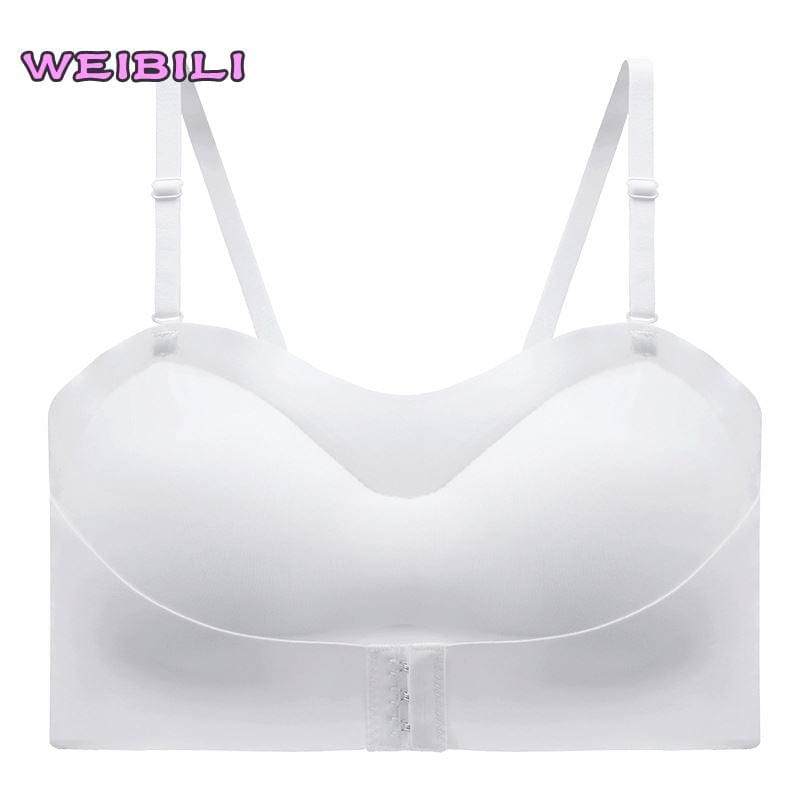 Women Bra Wire Free Sexy Push Up Bras Front Closure Underwear for Female Brassiere Strapless Seamless Bralette ABC Cup