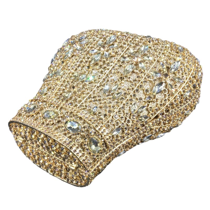 Women Crystal Clutch Evening Purses and Handbags Bridal Minaudiere Handbag Wedding Diamond Crown Shape Party  Bag