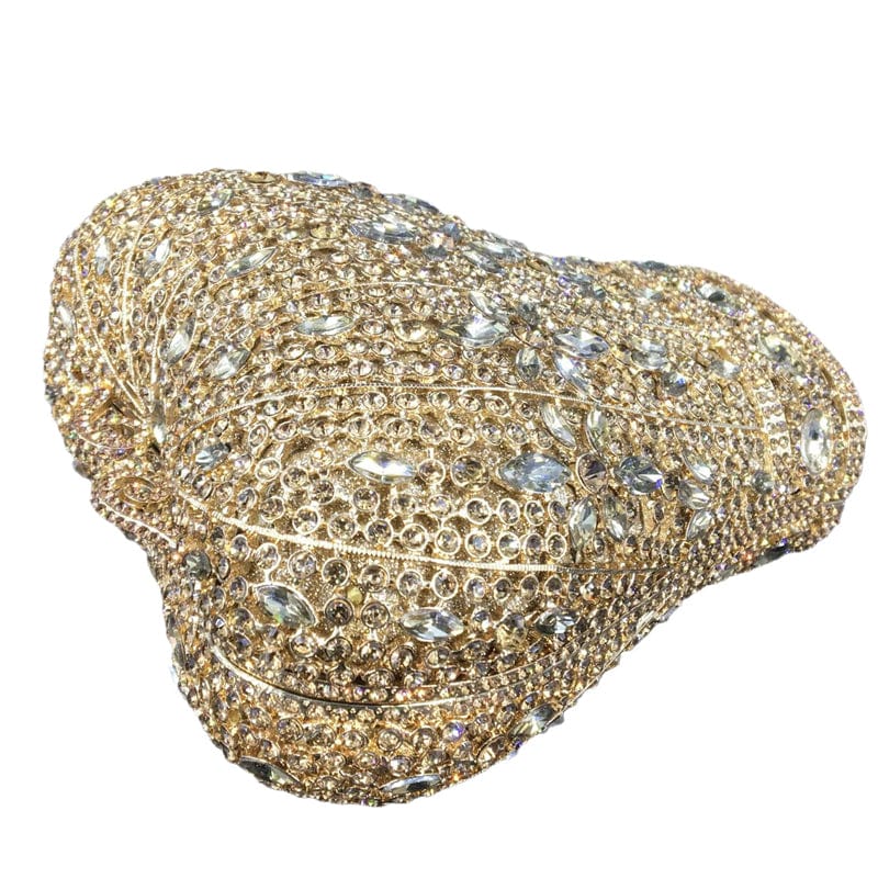 Women Crystal Clutch Evening Purses and Handbags Bridal Minaudiere Handbag Wedding Diamond Crown Shape Party  Bag