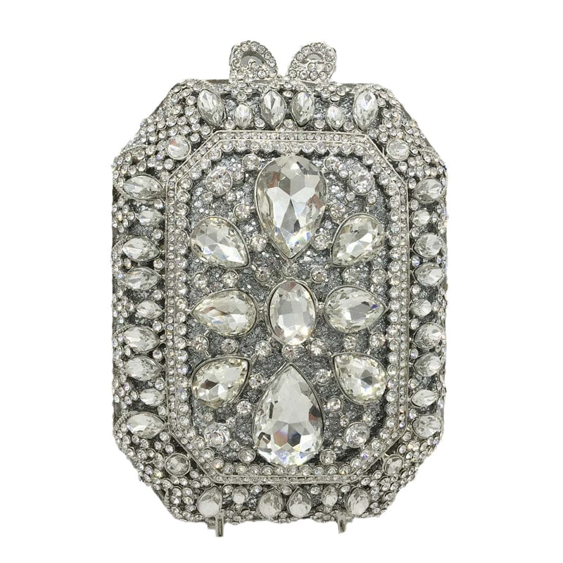 Women Crystal Evening Dress Dinner Bags Wedding Party Beaded Rhinestone Handbags Bridal Diamond Purses Cute Mini Box Clutch
